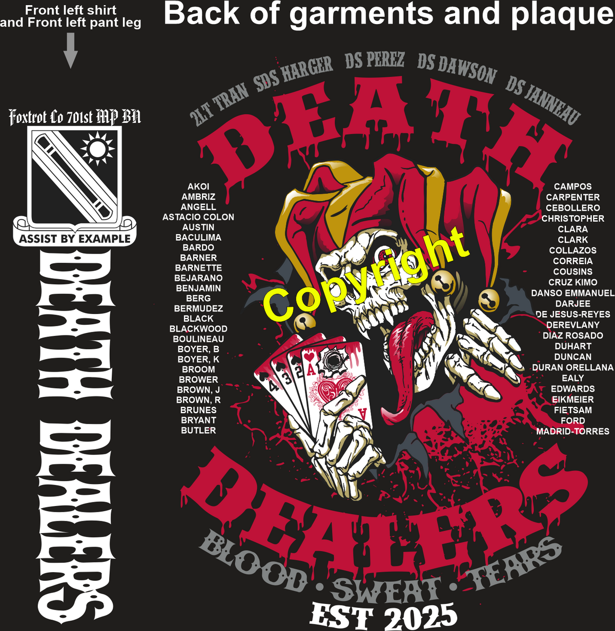 FOXTROT 701ST DEATH DEALERS GRADUATING DAY 5-15-25 PRE ORDER